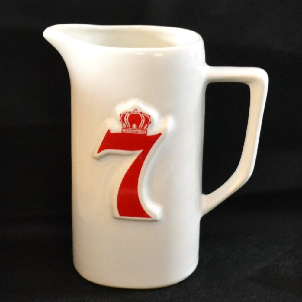 Seagram's 7 White Pitcher With Red Number 7 And Crown Seagram's New York City